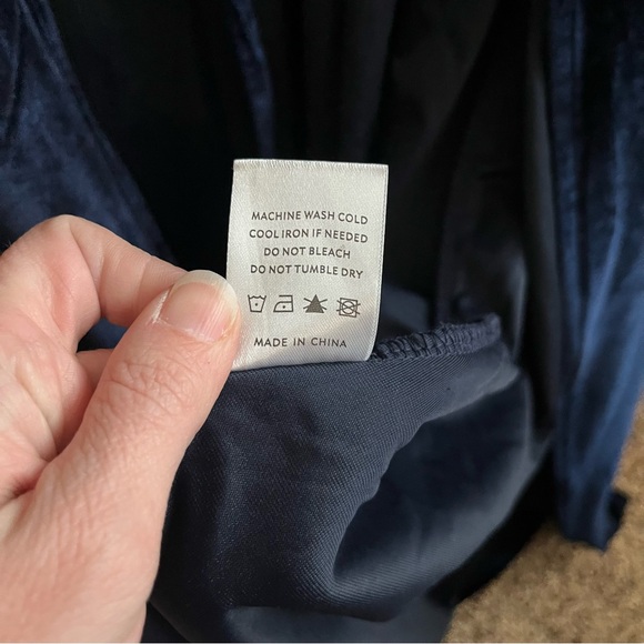 🔟 Baltic Born Velvet Duster | Navy Blue | Size 2XL - Picture 8 of 10